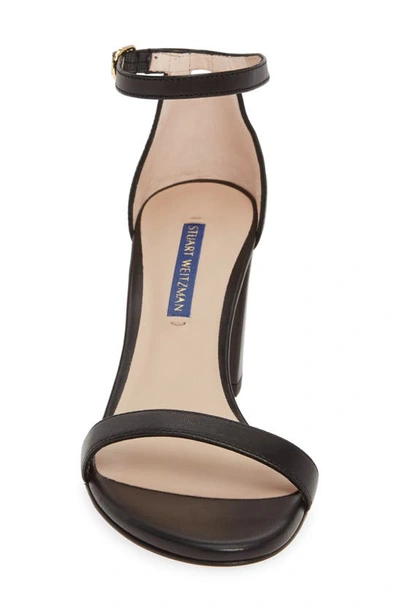 Stuart Weitzman Nearlynude Ankle Strap Sandal In Black