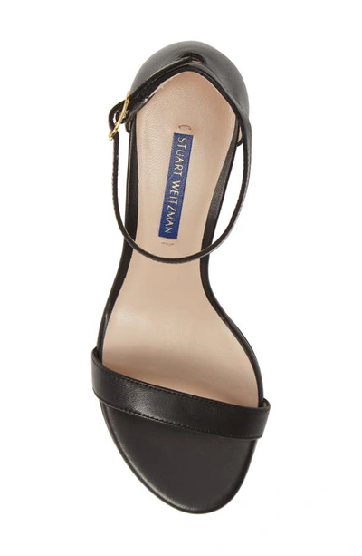Stuart Weitzman Nearlynude Ankle Strap Sandal In Black