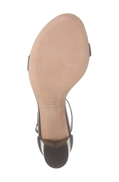 Stuart Weitzman Nearlynude Ankle Strap Sandal In Black
