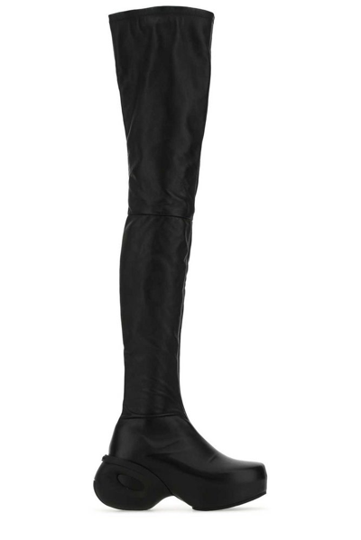 Shop Givenchy Clog Thigh Boots In Black