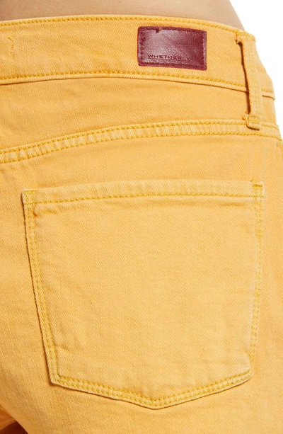 Shop Whetherly Delon High Waist Cutoff Denim Shorts In Sunflower
