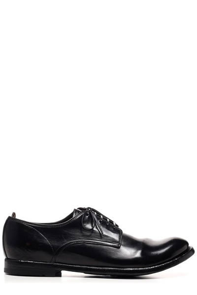 Shop Officine Creative Round Toe Oxford Shoes In Black