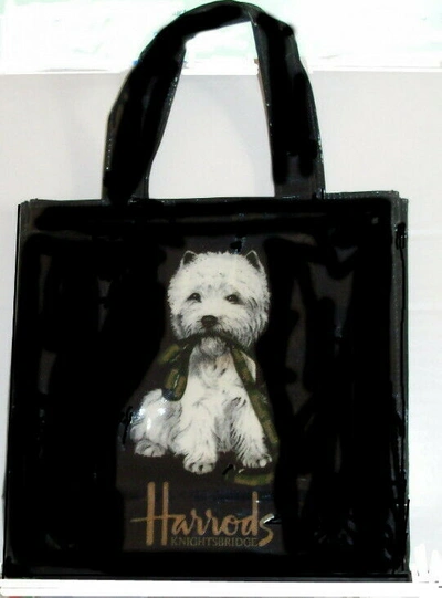 Womens Harrods black Small Westie Shopper Bag