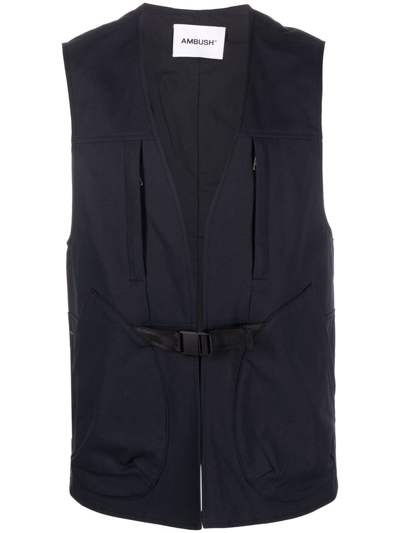 Shop Ambush V-neck Vest In Black