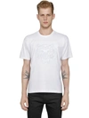 KENZO MESH TIGER EMBROIDERED COTTON T-SHIRT,63I99F004-MDE1