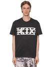 KTZ Logo Printed Cotton Jersey T-Shirt, Black/White