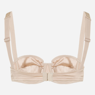 Dolce & Gabbana Leopard-print Padded Triangle Bikini Top In Pale Pink
