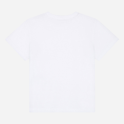 Dolce & Gabbana Bee And Crown Embroidered Tshirt In White