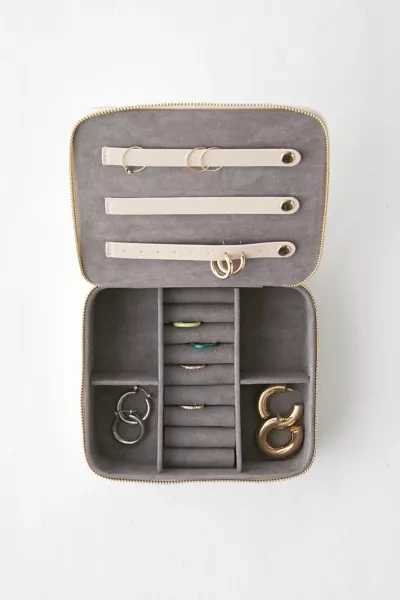 Shop Mele & Co Shiloh Travel Jewelry Case In Neutral At Urban Outfitters