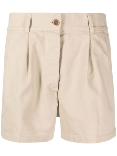 Shop Aspesi Shorts In Beige