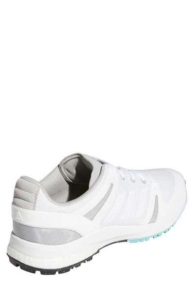 Shop Adidas Golf Eqt Primegreen Spikeless Waterproof Golf Shoe In White/ White/ Grey