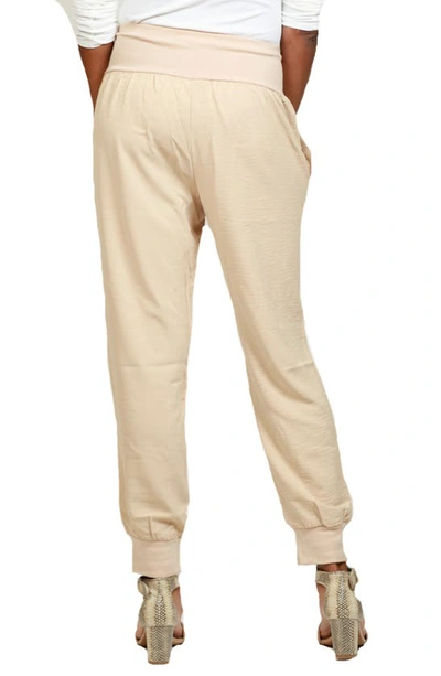 Shop Nikki Lund Casual Pocket Joggers In Khaki