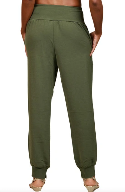 Shop Nikki Lund Casual Pocket Joggers In Olive