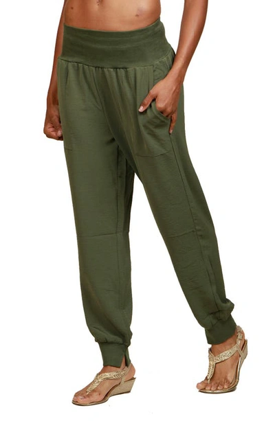 Shop Nikki Lund Casual Pocket Joggers In Olive