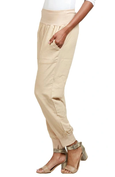 Shop Nikki Lund Casual Pocket Joggers In Khaki