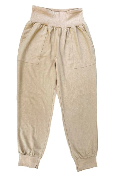 Shop Nikki Lund Casual Pocket Joggers In Khaki