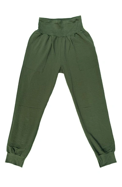 Shop Nikki Lund Casual Pocket Joggers In Olive