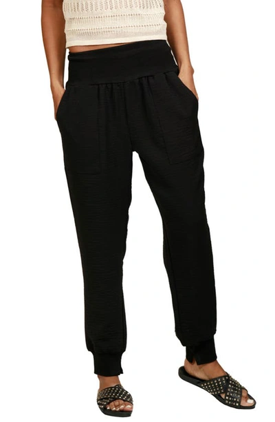 Shop Nikki Lund Casual Pocket Joggers In Black