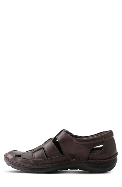 Spring Step Sandal In Dark Brown
