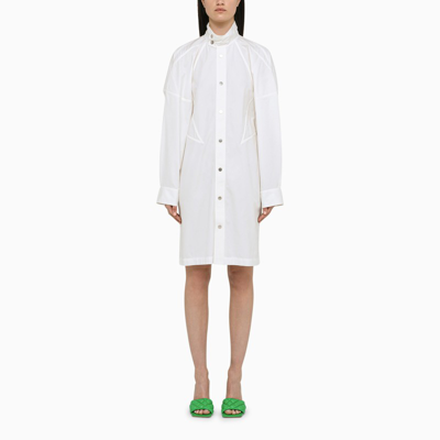 Shop Bottega Veneta White Short Dress