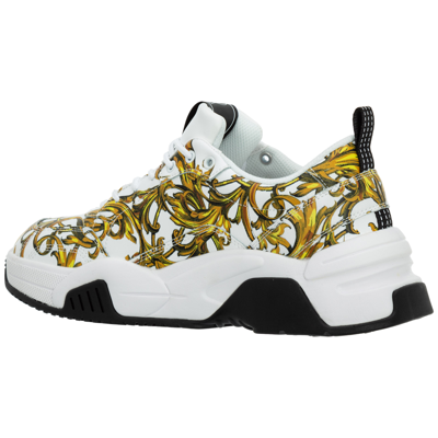 Shop Versace Jeans Couture Men's Shoes Leather Trainers Sneakers  Stargaze Garland Sun In White