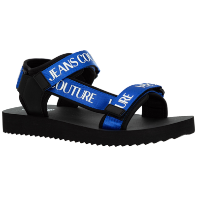 Shop Versace Jeans Couture Men's Sandals   Strap Sandal In Blue