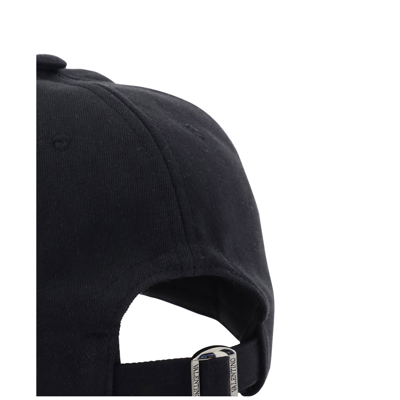 Shop Valentino Adjustable Men's Cotton Hat Baseball Cap   Vltn In Black