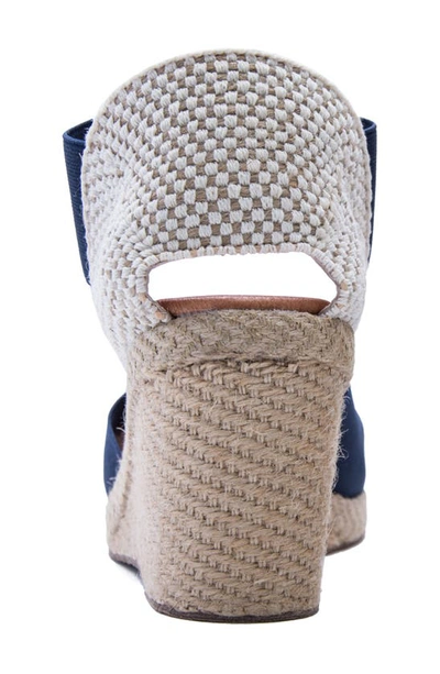 Andre Assous Anouka Espadrille Wedge In Navy Fabric