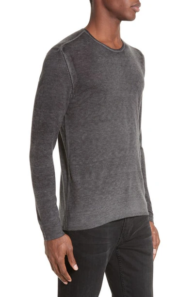 Shop John Varvatos Silk & Cashmere Sweater In Medium Grey