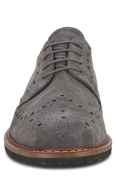 Shop Ecco Vitrus I Wingtip In Magnet Suede