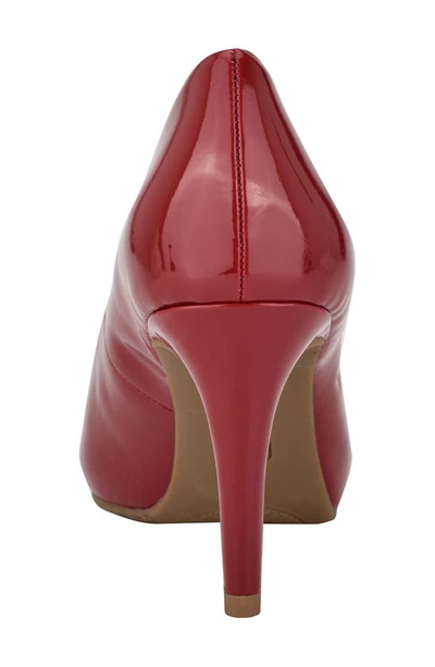 Shop Bandolino Peep Toe Platform Pump In Rossy Red Patent - Mresy