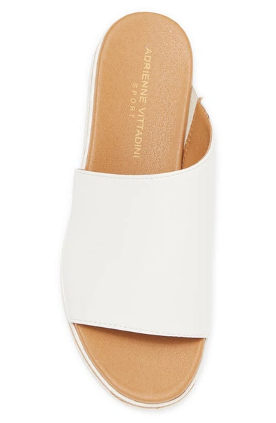 Shop Adrienne Vittadini Provence Platform Slide Sandal In White