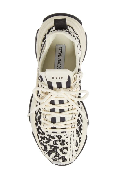 Steve Madden Maxima Monochrome Knit Sneaker In Leopard