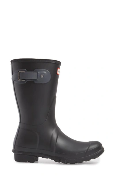 Shop Hunter Original Short Waterproof Rain Boot In Black/ Dark Slate