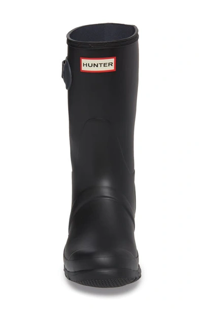 Shop Hunter Original Short Waterproof Rain Boot In Black/ Dark Slate