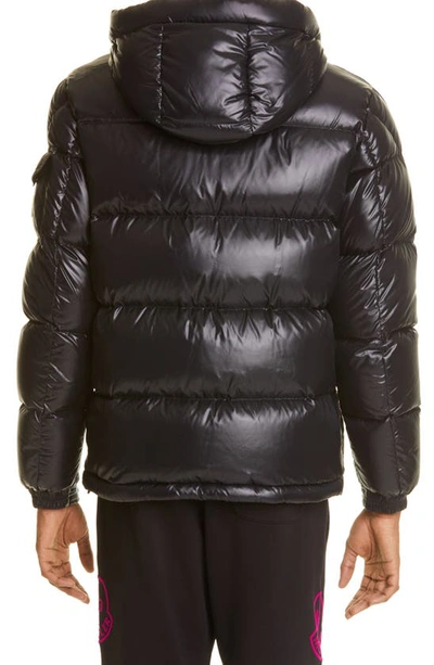 Shop Moncler Ecrins Hooded Down Puffer Jacket In Black