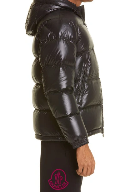 Shop Moncler Ecrins Hooded Down Puffer Jacket In Black