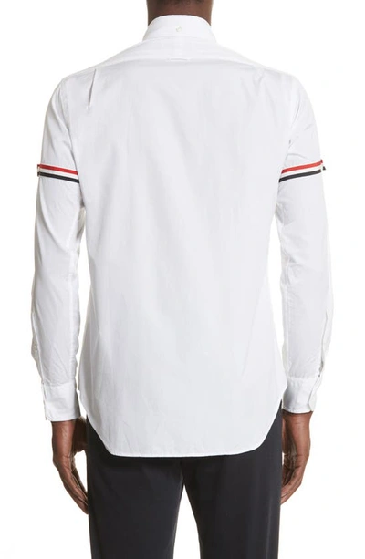 Shop Thom Browne Woven Shirt In Off White