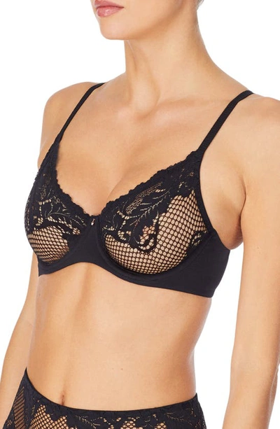 Le Mystere Lace Allure Unlined Underwire Demi Bra In Black