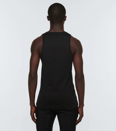 Shop Givenchy Square-neck Cotton Tank Top In Black