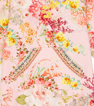 Shop Camilla Floral Cotton-blend Sweatshirt Dress In Flower Child