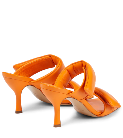 Shop Gia Borghini Gia X Pernille Teisbaek Perni 03 Leather Sandal In Flash Orange