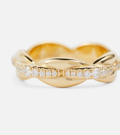 Shop Melissa Kaye Ada 18kt Gold Ring With Diamonds In Yg/diamond