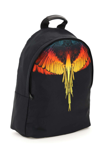 Shop Marcelo Burlon County Of Milan Nylon Wings Backpack In Black,red,yellow