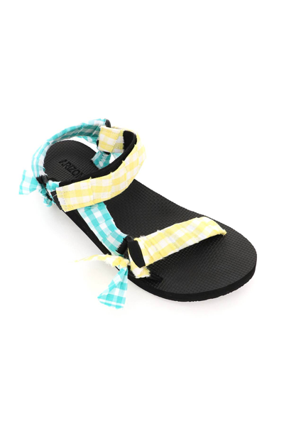 Shop Arizona Love Trekky Vichy Sandals In Yellow,green