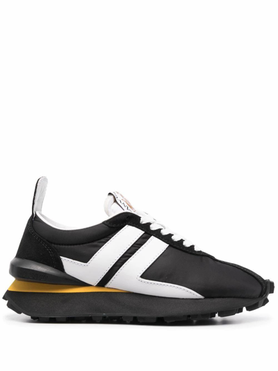 Shop Lanvin Women's Black Leather Sneakers