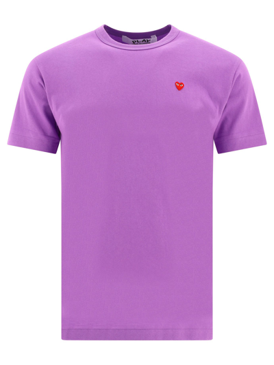 Shop Comme Des Garçons Play Men's Purple Other Materials T-shirt