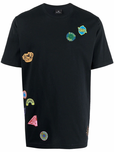 Shop Paul Smith Men's Black Cotton T-shirt