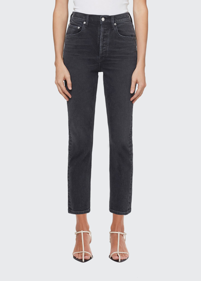 Shop Agolde Riley High-rise Straight-leg Jeans In Panoramic