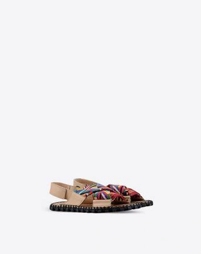 Shop Valentino Sandal With Navajo Embroidery In Multicoloured